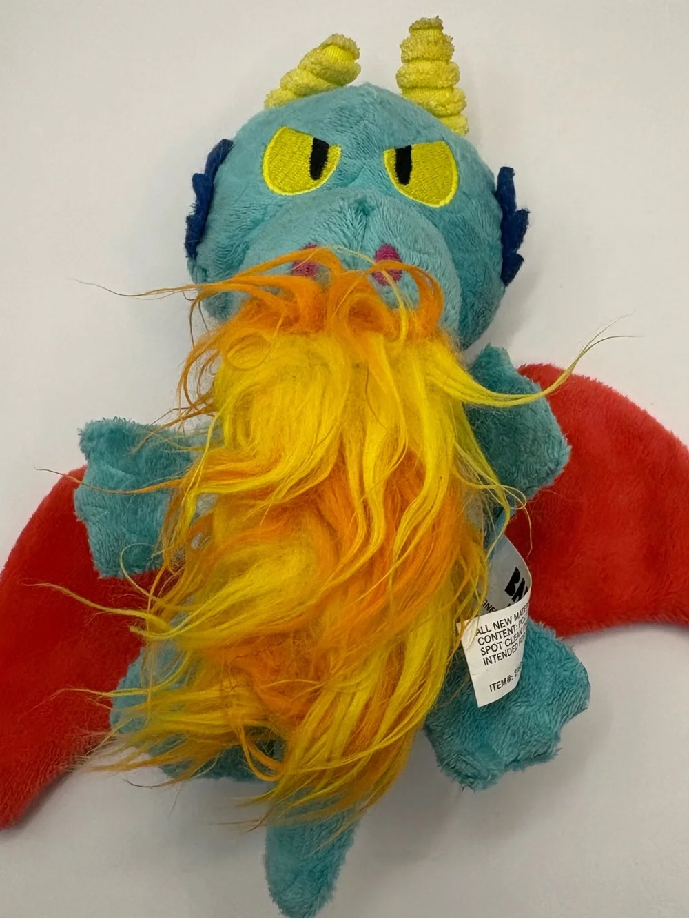 BARK Box Plush Hackleback The Dragon Crinkle Squeak DOG TOY